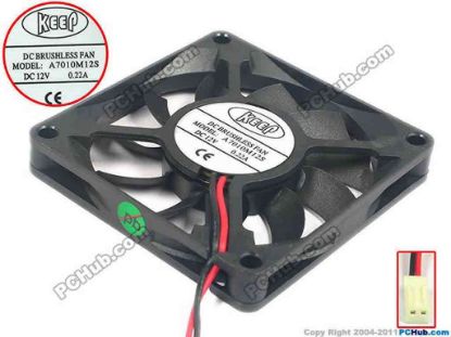 127544 Other Brands keep Server - Square Fan A7010M12S, sq70x70x10, w70x2x2, 12V 0.22A Other Brands keep Server - Square Fan 