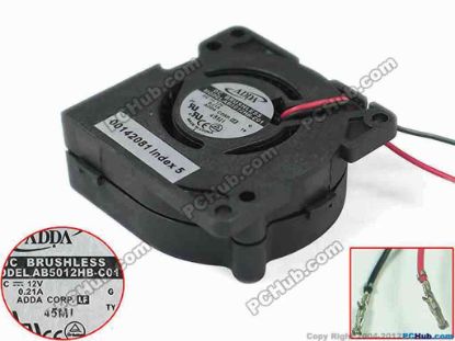 127591 ADDA AB5012HB-C01 Server - Square Fan G, sq50x50x20, 2-wire, 12V 0.21A ADDA AB5012HB-C01 Server - Square Fan 