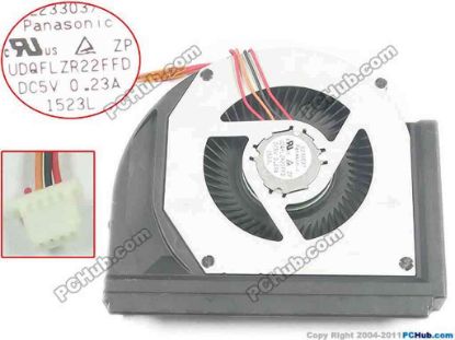127717 Panasonic UDQFLZR22FFD Cooling Fan  w20x4x4, 5V 0.23A, Bare fan Panasonic UDQFLZR22FFD Cooling Fan  