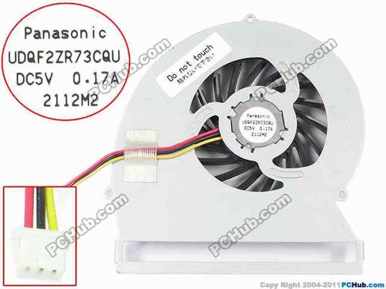 127726 Panasonic UDQF2ZR73CQU Cooling Fan  w10x3x3, 5V 0.17A, Bare fan Panasonic UDQF2ZR73CQU Cooling Fan  