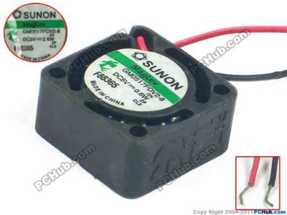 127859 SUNON GM0517PDV2-8 Server - Square Fan GN, sq17x17x8, 2-wire, 5V0.6W SUNON GM0517PDV2-8 Server - Square Fan 