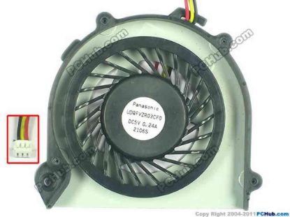 128093 Panasonic UDQFVZR03CF0 Cooling Fan  w15x3x3, 5V 0.22, Bare fan Panasonic UDQFVZR03CF0 Cooling Fan  