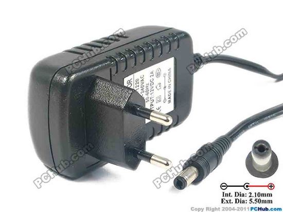 128129 Other Brands KG-1220 AC Adapter 5V-12V 12V 2A, 5.5/2.1mm, EU 2-Pin, New Other Brands KG-1220 AC Adapter 5V-12V 