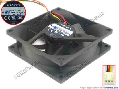 128154 Other Brands DF0802512SEMN Server - Square Fan sq80x80x25, w460x3x3, 12V 0.24A Other Brands DF0802512SEMN Server - Square Fan 