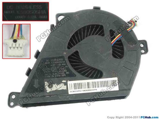 128190 Delta Electronics KSB0505HA Cooling Fan  -BG1U, w10x4x4, 5V 0.32A, Bare fan Delta Electronics KSB0505HA Cooling Fan  