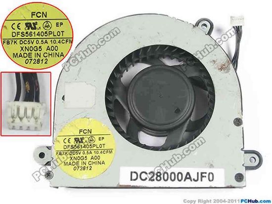 128266 Forcecon DFS561405PL0T Cooling Fan  FB7K, w15x4x4, 5V 0.5A, Bare fan Forcecon DFS561405PL0T Cooling Fan  