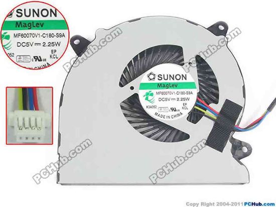 128808 SUNON MF60070V1-C180-S9A Cooling Fan  DC5V 2.25W, Bare fan, New SUNON MF60070V1-C180-S9A Cooling Fan  