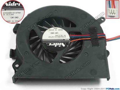 129409 Nidec G70X05MS1AH-52T021 Cooling Fan  DC5V 0.24A, Bare fan Nidec G70X05MS1AH-52T021 Cooling Fan  