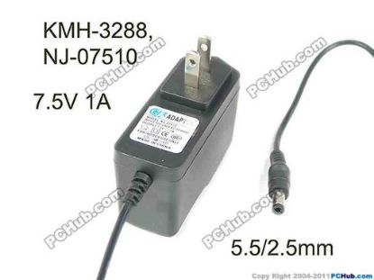 129948 PCH OEM Power AC Adapter - Compatible KMH-3288, 7.5V 1A, 5.5/2.5mm, US 2-Pin, New PCH OEM Power AC Adapter - Compatible 