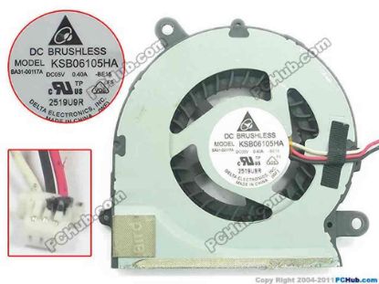 130035 Delta Electronics KSB06105HA Cooling Fan  -BE16, DC5V 0.40A, Bare fan Delta Electronics KSB06105HA Cooling Fan