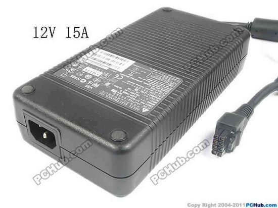 130130 Delta Electronics EADP-180BB AC Adapter - NEW Original 12V 15A, 8-Hole, Tip, C14, New Delta Electronics EADP-180BB AC Adapter - NEW Original 