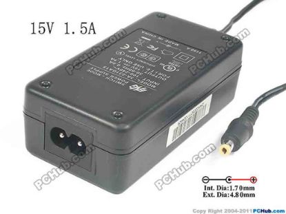 130156 ENG 3A-231DA15 AC Adapter - NEW Original 15V 1.5A, 4.8/1.7mm, 2-Prong, New ENG 3A-231DA15 AC Adapter - NEW Original 