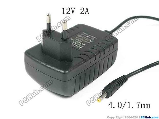 130432 PCH OEM Power AC Adapter - Compatible 12V 2A, 4.0/1.7mm, EU 2-Pin Plug PCH OEM Power AC Adapter - Compatible 
