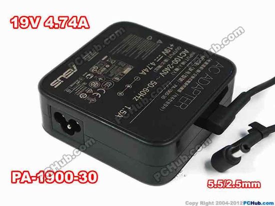 130508 ASUS Common Item (Asus) AC Adapter - Compatible PA-1900-30, 19V 4.74A 5.5/2.5mm, 3-Prong ASUS Common Item (Asus) AC Adapter - Compatible