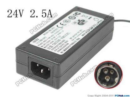 130558 PCH OEM Power AC Adapter - Compatible P-048B-240250, 24V 2.5A, 3-Pin Din PCH OEM Power AC Adapter - Compatible