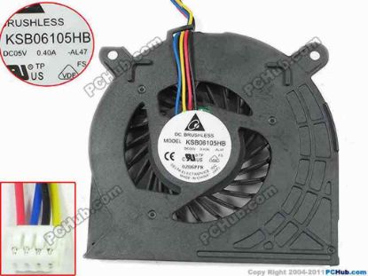 130950 Delta Electronics KSB06105HB Cooling Fan  -AL47, DC5V 0.40A, Bare Delta Electronics KSB06105HB Cooling Fan  