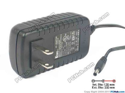 131037 Other Brands Ktec AC Adapter 5V-12V 12V 2A, 3.5/1.35mm, US 2-Pin Plug, New Other Brands Ktec AC Adapter 5V-12V 