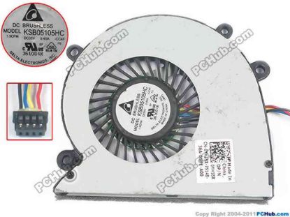 131050 Delta Electronics KSB05105HC Cooling Fan  CC4F, DC5V 0.45A, Bare fan Delta Electronics KSB05105HC Cooling Fan  
