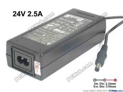 131776 Delta Electronics EADP-60FB AC Adapter- Laptop 24V 2.5A, Barrel 5.5/2.1mm, 2-Prong Delta Electronics EADP-60FB AC Adapter- Laptop 