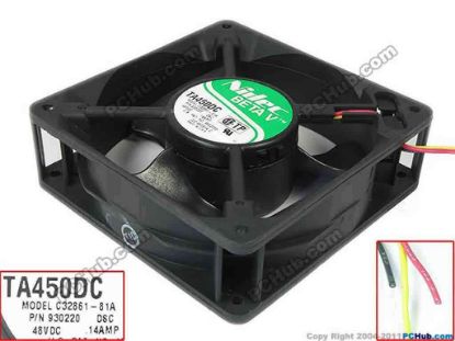 132392 Nidec C32861-81A Server - Square Fan C32861-81A, DSC, 3-wire Nidec C32861-81A Server - Square Fan