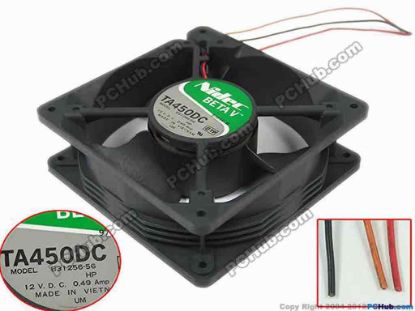 132519 Nidec TA450DC B31256-56 Server - Square Fan HP, sq120x120x38mm, 3-wire, 12V 0.49A Nidec TA450DC B31256-56 Server - Square Fan 