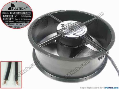 132838 FULLTECH UF-25HC23 Server - Round Fan BTH, dia254x254x107mm, 0-wire, 220V 0.42A FULLTECH UF-25HC23 Server - Round Fan 
