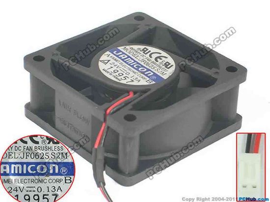 132856 ZOther Brands JF0625S2M Server - Square Fan sq60x60x25mm, 2-wire, 24V 0.13A ZOther Brands JF0625S2M Server - Square Fan 