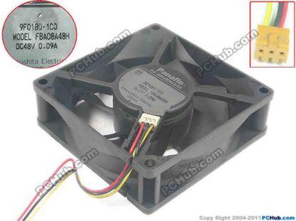 133007 Panasonic FBA08A48H Server - Square Fan sq80x80x25mm, 3-wire, 48V 0.09A Panasonic FBA08A48H Server - Square Fan