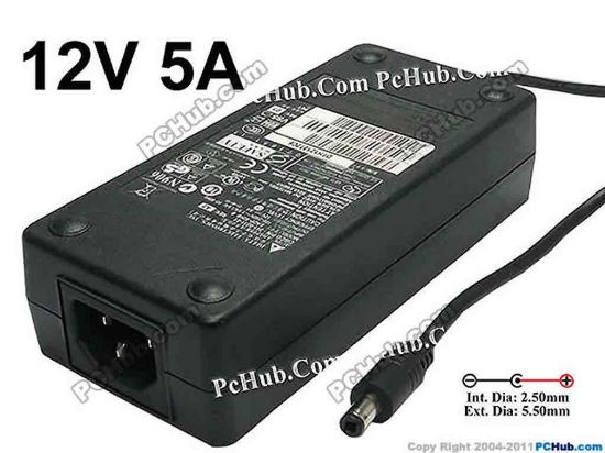 133167 Cisco 341-0231-02 AC Adapter 5V-12V 12V 5A 60W, Barrel 5.5/2.5mm, IEC C14 Cisco 341-0231-02 AC Adapter 5V-12V <span id="ctl00_ContentPlaceHolder1_ItemDesc1_lblItemDescription">Cisco P/N: 341-0231-01<br />
Model: EADP-60KB B 
<p>AC INPUT: 100-240V~ 1.5A, 50-60Hz <br />
DC OUTPUT: 12V 5A 60W<br />
Connecter size: Int. Diameter:&nbsp; 2.50mm&nbsp;&nbsp;&nbsp;&nbsp;<br />
&nbsp;&nbsp;&nbsp;&nbsp;&nbsp;&nbsp;&nbsp;&nbsp;&nbsp;&nbsp;&nbsp;&nbsp;&nbsp;&nbsp;&nbsp;&nbsp;&nbsp;&nbsp;&nbsp;&nbsp;&nbsp;&nbsp;&nbsp;Ext. Diameter:&nbsp; 5.50mm<br />
&nbsp;&nbsp;&nbsp;&nbsp;&nbsp;&nbsp;&nbsp;&nbsp;&nbsp;&nbsp;&nbsp;&nbsp;&nbsp;&nbsp;&nbsp;&nbsp;&nbsp;&nbsp;&nbsp;&nbsp;&nbsp;&nbsp;&nbsp;Length&nbsp;&nbsp;&nbsp;&nbsp;&nbsp;&nbsp;&nbsp;&nbsp;&nbsp; : 10.00mm&nbsp;&nbsp;&nbsp;&nbsp;&nbsp;&nbsp;&nbsp;&nbsp;&nbsp;&nbsp;&nbsp;&nbsp;&nbsp;&nbsp;&nbsp;&nbsp;&nbsp;&nbsp;</p>
<p>Dimension: 134 x&nbsp;61 x 34 mm</p>
<p>*Please do not mix up with another adapter with the same model number but different connector size, please check carefully the connector's measurement of your adapter.<br />
</p>
<div>
<p>**Please take note,&nbsp;3 wire (IEC C13) AC <a shape="rect" href="http://www.pchub.com/uph/category/356-0-0-1-2/Laptop-Spare-Part.html"><font color="#810081">power cord</font></a> not included.</p></div></span>