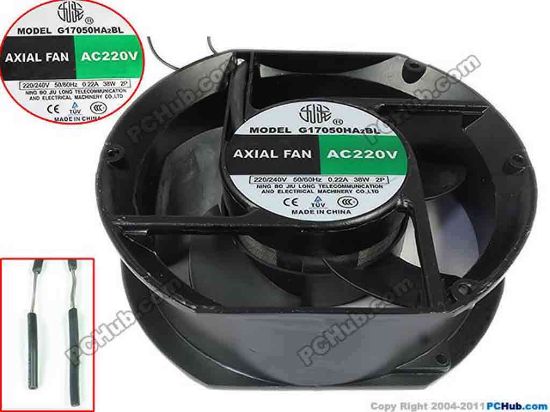 133602 Other Brands G17050HA2BL  Server - Round Fan dia172x172x50mm, 2-wire, 220V 0.22A Other Brands G17050HA2BL  Server - Round Fan