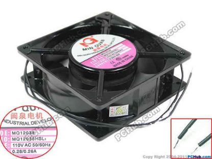 133616 Other Brands MQ12038HSL1 Server - Square Fan sq120x120x38mm, 2-wire, 110V 0.28A Other Brands MQ12038HSL1 Server - Square Fan 