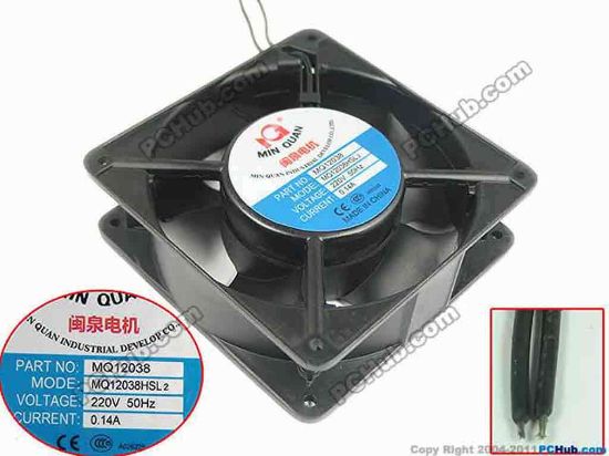 133617 Other Brands MQ12038HSL2  Server - Square Fan sq120x120x38mm, 2-wire, 220V 0.14A Other Brands MQ12038HSL2  Server - Square Fan 