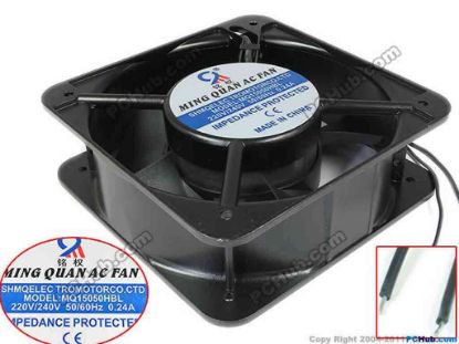 133622 MING QUAN MQ15050HBL Server - Square Fan sq150x150x50mm, 2-wire, 220V 0.24A MING QUAN MQ15050HBL Server - Square Fan 