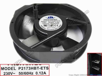 133665 Other Brands P2173HBL-ETS Server - Round Fan AC 230V 0.12A 172x172x38mm Other Brands P2173HBL-ETS Server - Round Fan 