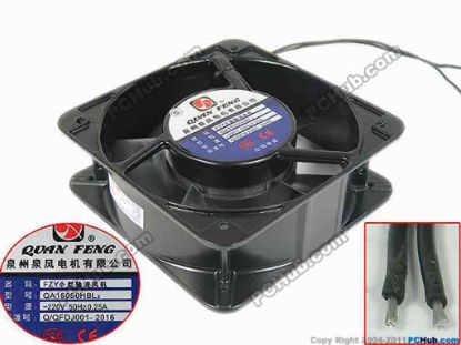 133673 QUAN FENG QA15050HBL2 Server - Square Fan sq150x150x50mm, 2-wire, 220V 0.25A QUAN FENG QA15050HBL2 Server - Square Fan 