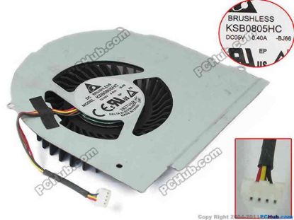 133806 Lenovo IdeaPad Y580 Cooling Fan  BJ66, 5V 0.40A, w20x4x4 Lenovo IdeaPad Y580 Cooling Fan
