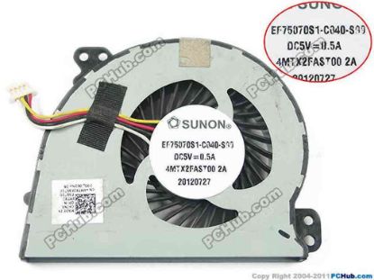 133835 SUNON EF75070S1-C040-S99 Cooling Fan  5V 0.50A, w20x4x4 SUNON EF75070S1-C040-S99 Cooling Fan  