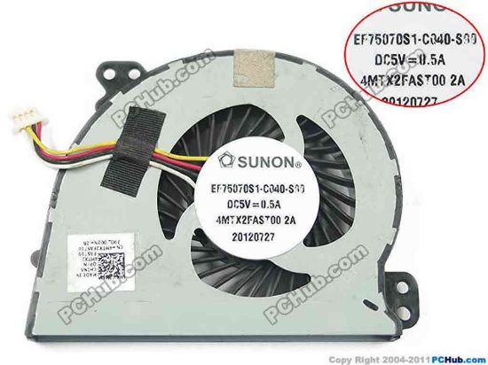 133835 SUNON EF75070S1-C040-S99 Cooling Fan  5V 0.50A, w20x4x4 SUNON EF75070S1-C040-S99 Cooling Fan  
