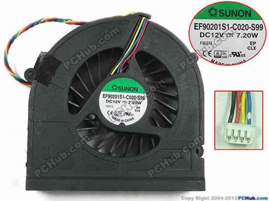 133837 SUNON EF90201S1-C020-S99 Cooling Fan  S99, 12V 7.2W, w20x4x4 SUNON EF90201S1-C020-S99 Cooling Fan  