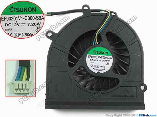 133839 SUNON EF90201V1-C000-S9A, P/N:691091-002 691091-001 Cooling Fan   12V 7.2W, w20x4x4 SUNON EF90201V1-C000-S9A Cooling Fan
