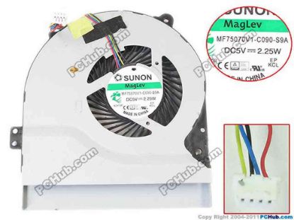 133877 SUNON MF75070V1-C090-S9A Cooling Fan  5V 2.25W, w20x4x4 SUNON MF75070V1-C090-S9A Cooling Fan  