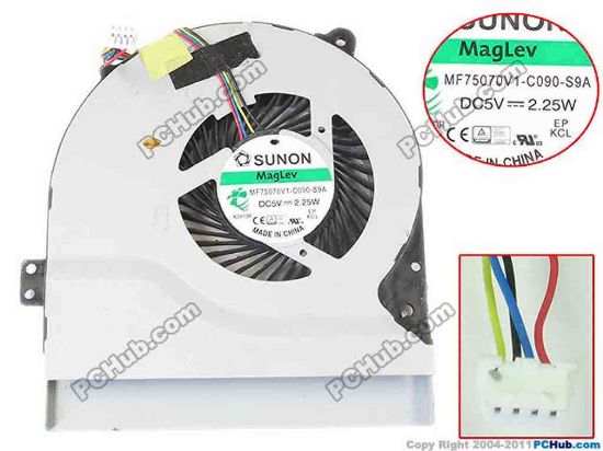 133877 SUNON MF75070V1-C090-S9A Cooling Fan  5V 2.25W, w20x4x4 SUNON MF75070V1-C090-S9A Cooling Fan  