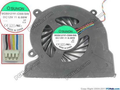 133897 SUNON MGB0121V1-C000-S99 Cooling Fan  12V 6.08W, w20x4x4 SUNON MGB0121V1-C000-S99 Cooling Fan  
