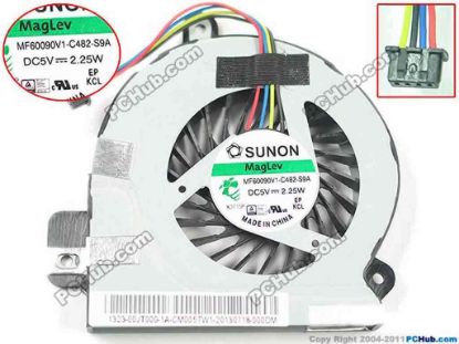 133980 SUNON MF60090V1-C482-S9A Cooling Fan  DC5V 2.25W, Bare fan SUNON MF60090V1-C482-S9A Cooling Fan