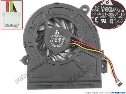 133982 Delta Electronics KSB0505HA Cooling Fan  EE82, 5V 0.32A, w20x3x3 Delta Electronics KSB0505HA Cooling Fan  