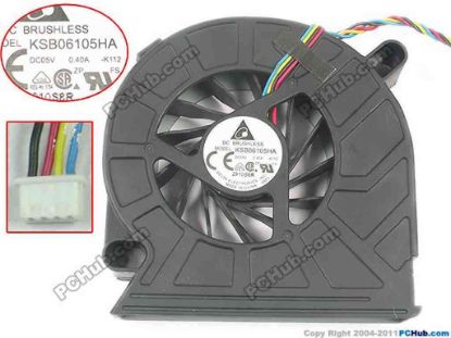 134010 Delta Electronics KSB06105HA Cooling Fan  K112, 5V 0.40A, w20x4x4 Delta Electronics KSB06105HA Cooling Fan  