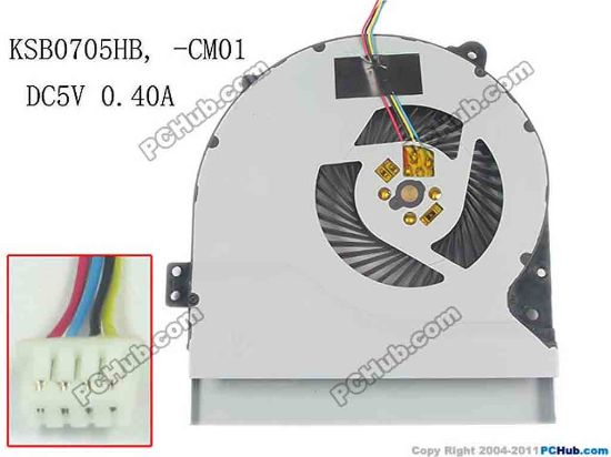 134033 Delta Electronics KSB0705HB Cooling Fan  CM01, 5V 0.40A, w20x4x4 Delta Electronics KSB0705HB Cooling Fan  