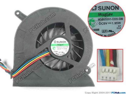 134160 SUNON MG80200V1-C020-S99 Cooling Fan  DC5V 1.95W, Bare fan SUNON MG80200V1-C020-S99 Cooling Fan  