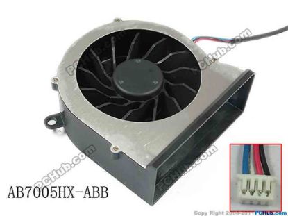 134729 ADDA AB7005HX-ABB  Server - Blower Fan bw70x70x25mm, w100x3x3, 5V 0.42A ADDA AB7005HX-ABB  Server - Blower Fan 