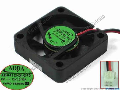 134741 ADDA AD0412HX-G70 Server - Square Fan sq40x40x10mm, 2-wire, 12V 0.10A ADDA AD0412HX-G70 Server - Square Fan 